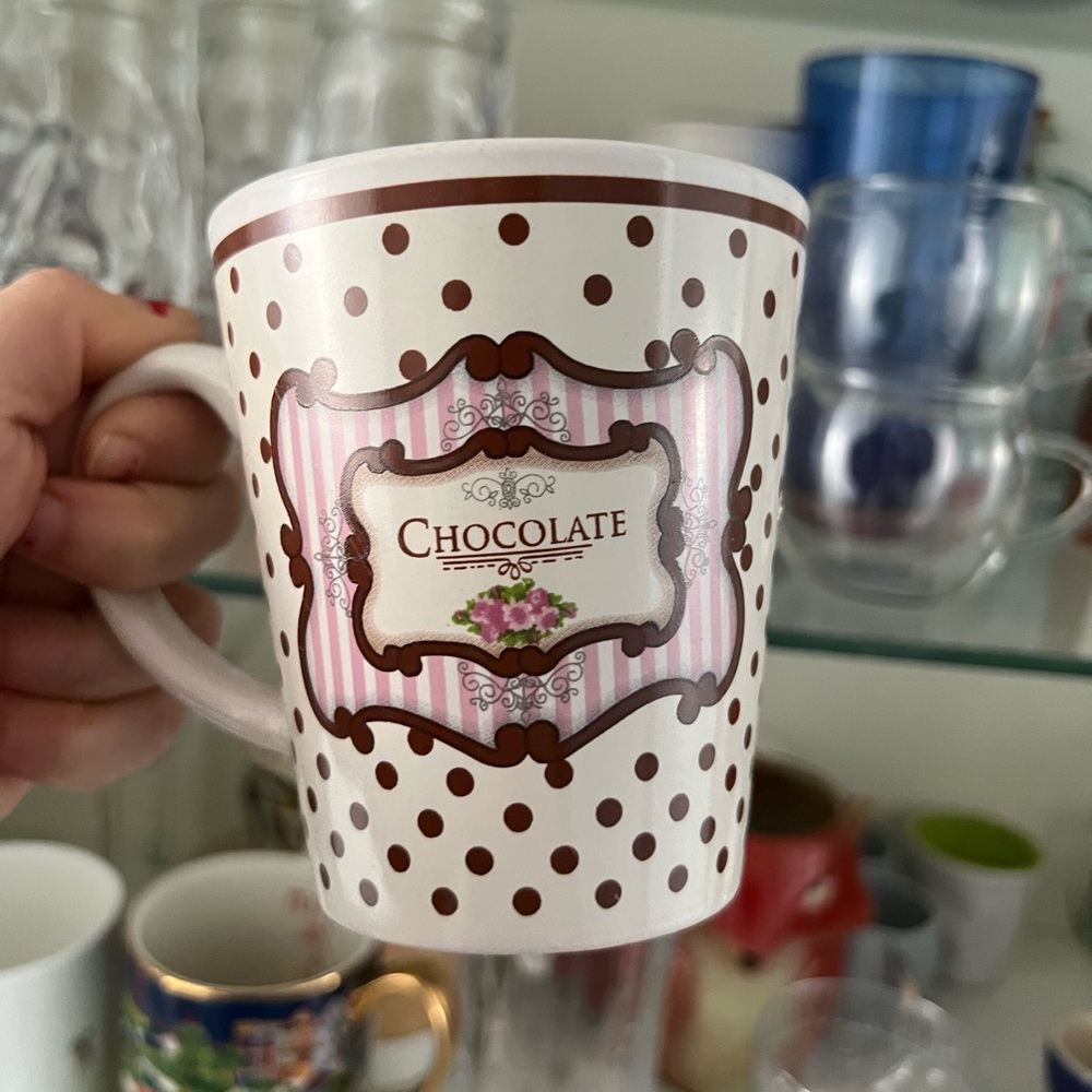 Hot cocoa chocolate mug cup unique alice in wonderland style
